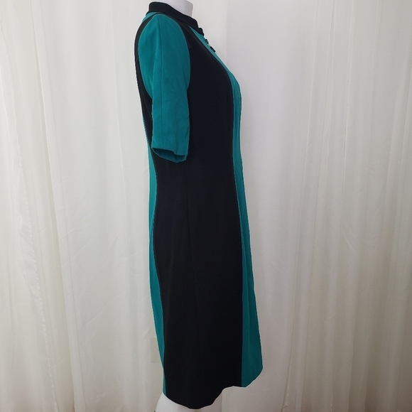 Worth New York Jade green black colorblock scuba dress size 12 NWT - Picture 5 of 11